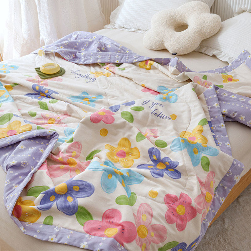 洁丽雅全棉四件套单人夏季薄被子 洁丽雅床上用品化纤被