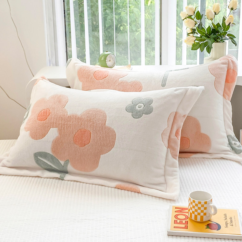 洁丽雅珊瑚绒一对装内胆套儿童枕芯 洁丽雅床上用品枕套