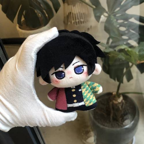 正版鬼灭之刃富冈义勇属性10cm棉花娃娃毛绒周边公仔可爱生日礼物 - 图3