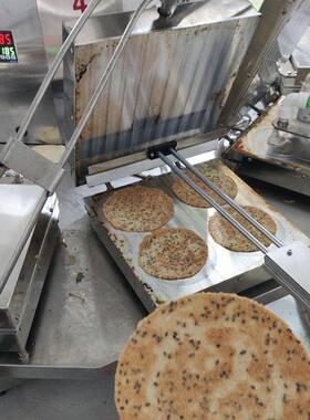 福通转盘式鸡内金焦饼设备电加热养胃焦馍机加热板可定香酥焦饼机