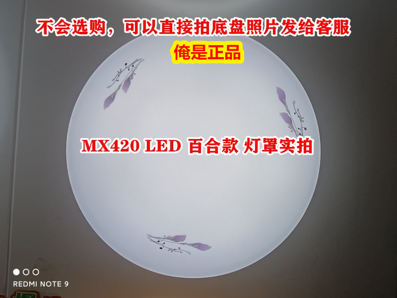 欧普mx420-y40全白鹦鹉百合烟花草原厂面罩灯罩灯壳内径MX420-D38-图3