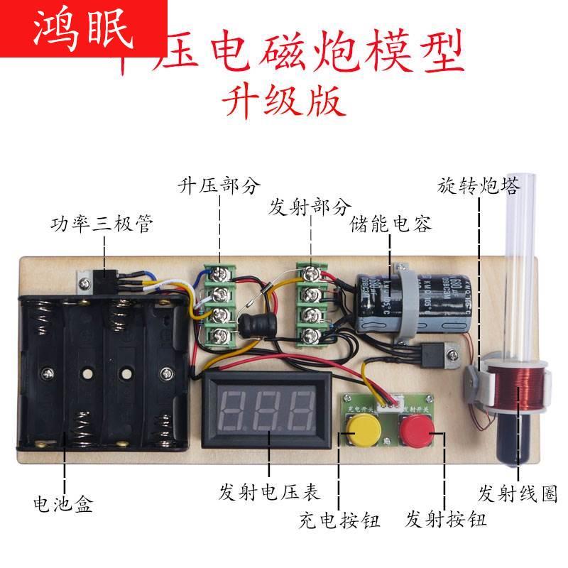 电磁炮科学实验模型电子科技发明diy手工小制作材料包科普玩具 - 图2