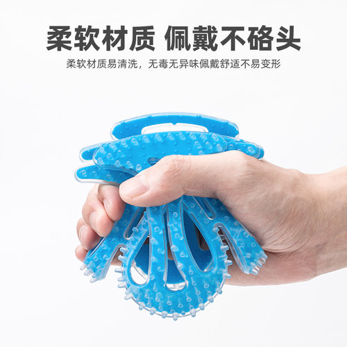 洛克兄弟头盔内衬垫不压发型夏通风透气防压头发自行车硅胶垫配件 - 图0