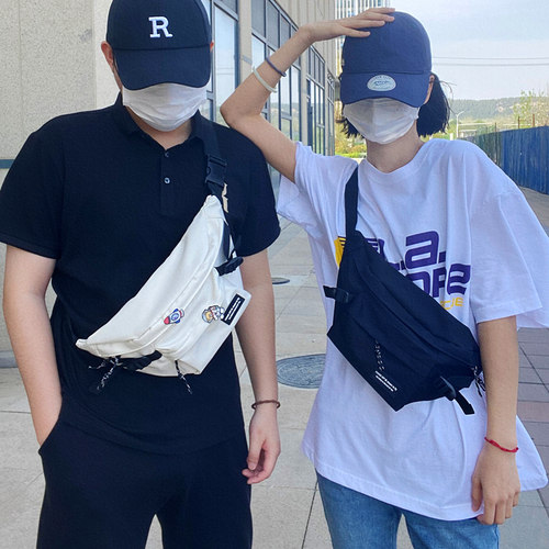 2025款斜挎包女潮流街拍休闲运动日系ins学生腰包男出行百搭胸包 - 图0