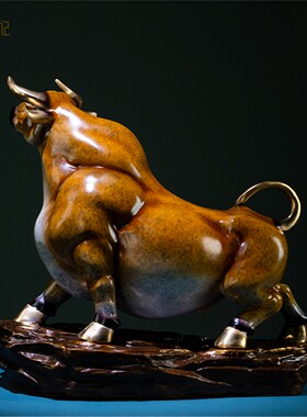 箐铜记《牛运当头》铜摆件家居装饰品客厅玄关办公室桌面摆件礼品