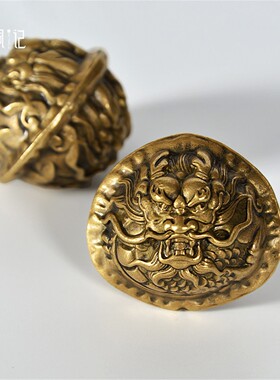 箐铜记 《核桃》手把件铜摆件家居装饰品客厅办公室解压把玩礼品