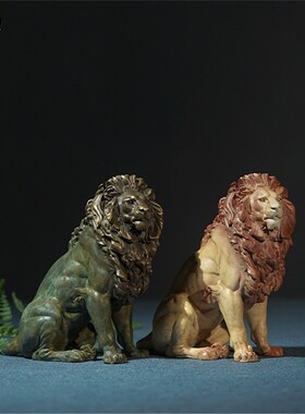 箐铜记《狮子王》铜摆件家居装饰品客厅玄关办公室酒鬼创意工艺品