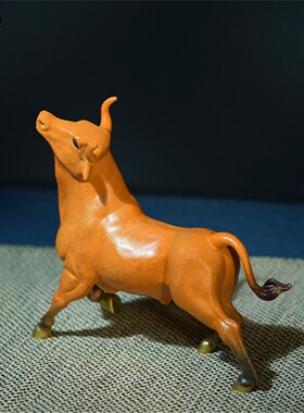 箐铜记《牛运亨通》全铜牛摆件家居装饰品客厅玄关办公室牛市炒股