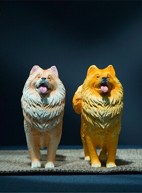 箐铜记《松狮犬》狗狗全铜摆件家居装饰品客厅玄关办公室宠物纪念