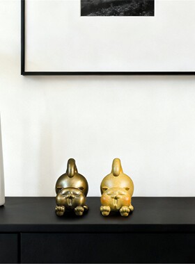 箐铜记《可爱小懒猫》铜摆件家居装饰客厅玄关萌系动物造型工艺品