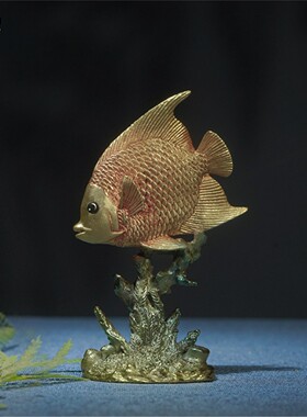 箐铜记《年年有余》创意鱼铜摆件家居装饰品客厅玄关办公室送礼品