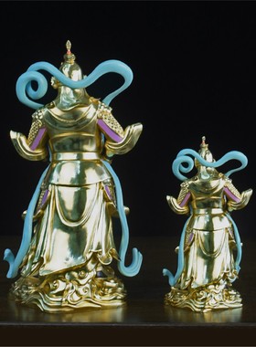 全铜韦陀伽蓝菩萨像摆件佛