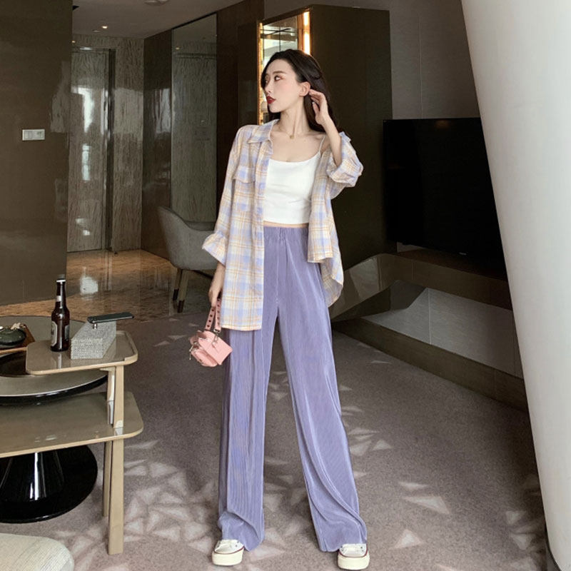 网红同款三件套女夏2020新款+衬衫 曼范玫时尚套装