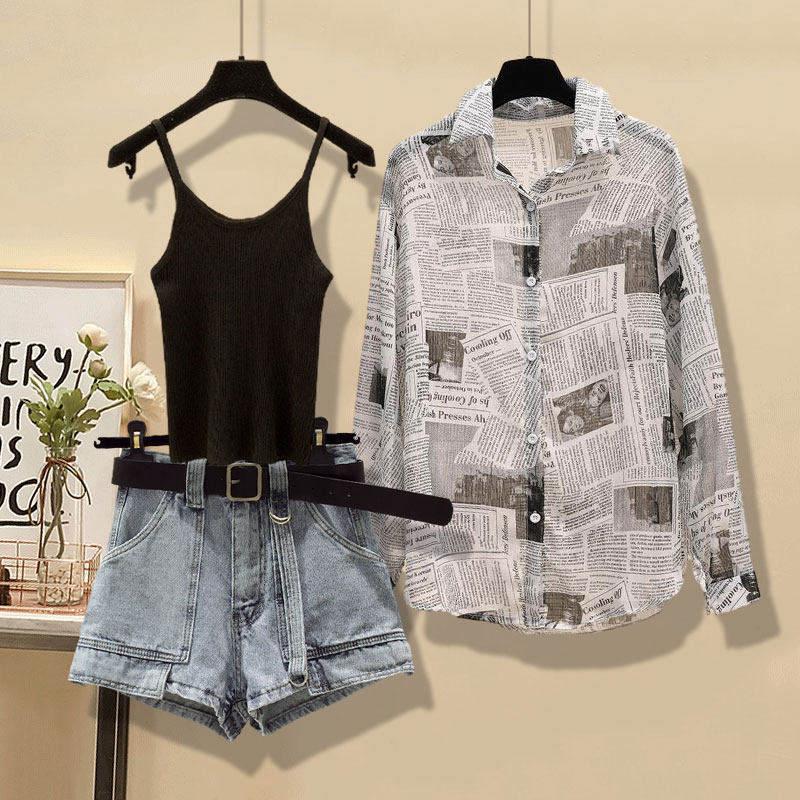 夏季减龄套装三件套女2020 曼范玫时尚套装