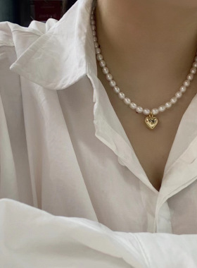 超越珠宝 爱心项链 天然淡水珍珠 可可爱爱 夏日女神 精致满满