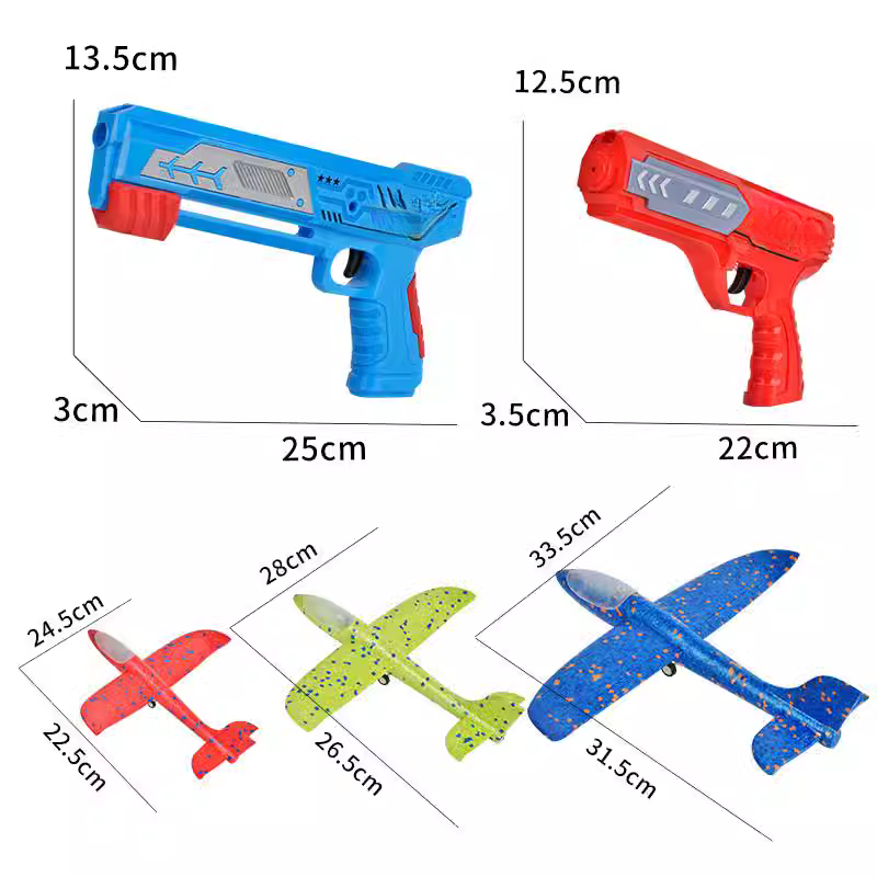 弹射泡沫飞机发射枪男孩男童户外运动手抛飞天滑翔机小孩儿童玩具 - 图2