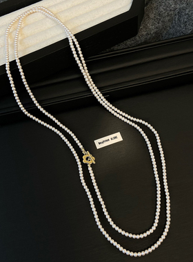 新款花朵吊坠毛衣链百搭项链