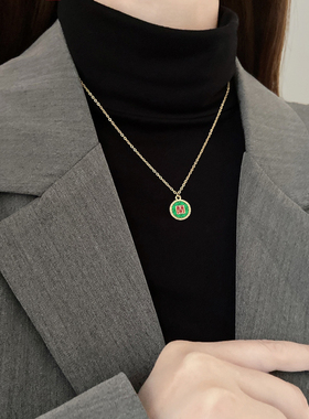 福喜字钛钢项链轻奢潮不掉色简约