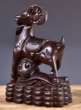 十二生肖动物家居摆设黄花梨木雕