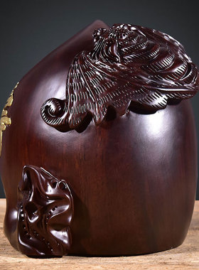 摆件生日贺寿商务礼品黄花梨木雕