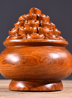 聚宝盆家居摆设开业黄花梨木雕