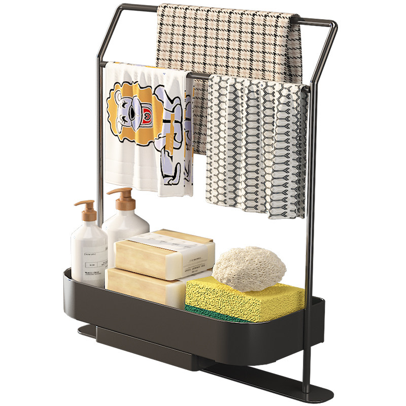 抹布架水槽海绵沥水架厨房洁具用品置物架抹布洗碗布晾晒收纳架,淘宝优惠券,粉丝福利购,淘宝优惠卷
