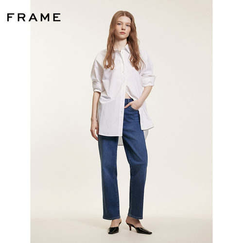 【春夏款】FRAME女士高腰高弹直筒牛仔裤 SLEEK STRAIGHT - 图3