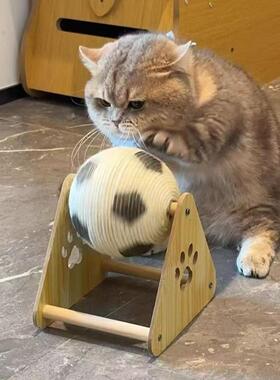 猫咪玩具麻绳猫抓球立式耐磨