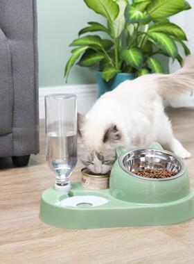 猫碗狗狗双碗自动饮水喂食器宠物