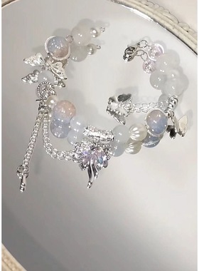 渐变琉璃蝴蝶手链小众高级感