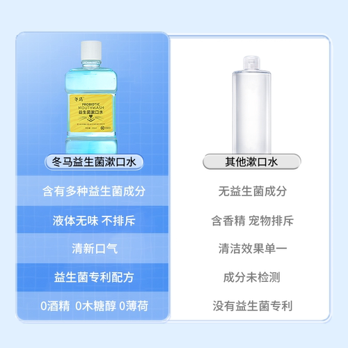 Dma冬马益生菌漱口水狗狗牙结石猫咪洁牙口腔清洁口臭宠物洁齿水 - 图3