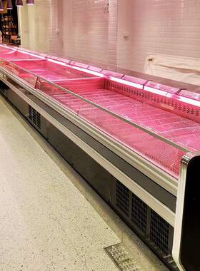 超市大侧板鲜肉柜生鲜柜猪肉柜牛肉柜卧柜冷藏保鲜冷柜冰柜