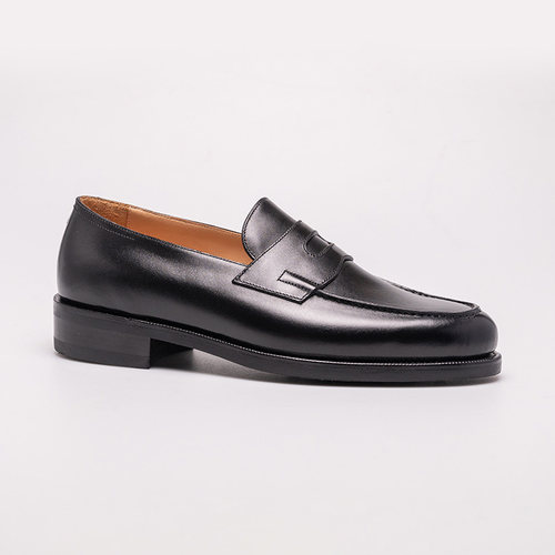 雅生AXEN国产固特异工艺便士乐福通勤男翻毛皮光面皮penny Loafer - 图2