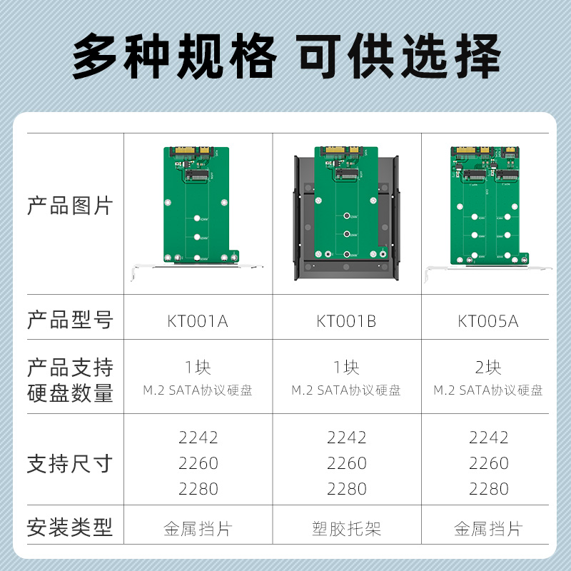 麦沃SATA转mSATA固态硬盘转接卡转CFast内存卡转NGFF带托架挡片 - 图1