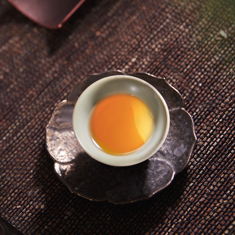 东道汝窑茶杯茶具套装家用客厅高档陶瓷杯 吉祥侧杯茶组 粉青 - 图2