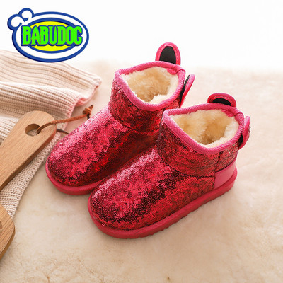 【巴布狗】儿童加绒雪地靴