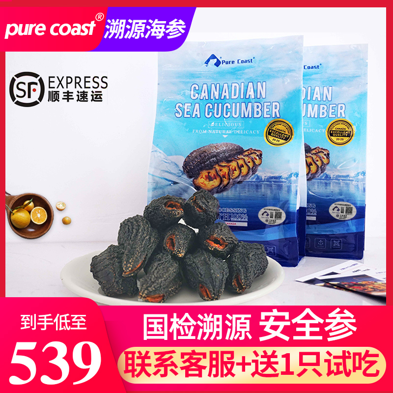 purecoast旗舰店PureCoast加拿大海参进口野生454克淡干货北极圆筒参非冰岛红极参0