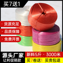 Color New Material Strapping Rope Plastic Rope Thin Wire Packing Rope Clot Grass Rope Nivet Packing Bundle Rope Stitch Wrap Rope