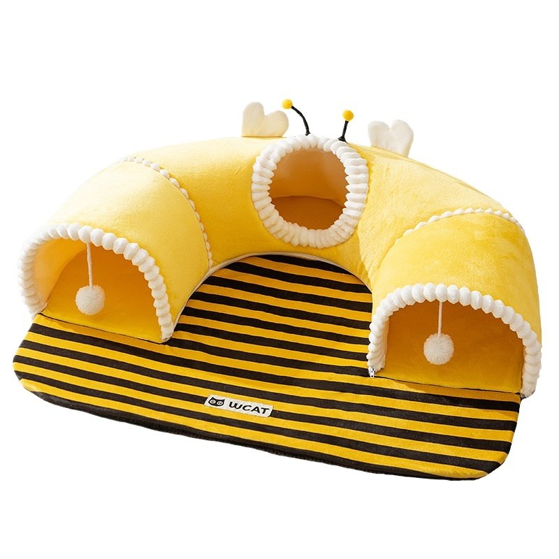 25年新款跨境保暖宠物豪华猫隧道玩睡一体猫床猫屋猫咪半封闭猫窝,淘宝优惠券,粉丝福利购,淘宝优惠卷