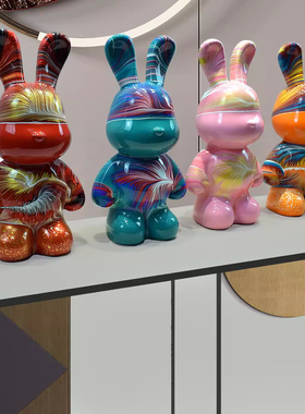 创意流体暴力熊客厅电视柜摆件