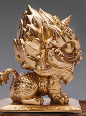 新中式醒狮树脂摆件办公室装饰品