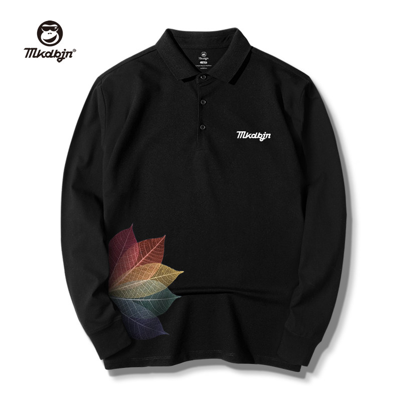 黑色加肥加大码男士翻领胖子polo衫 mkdbjnPolo衫