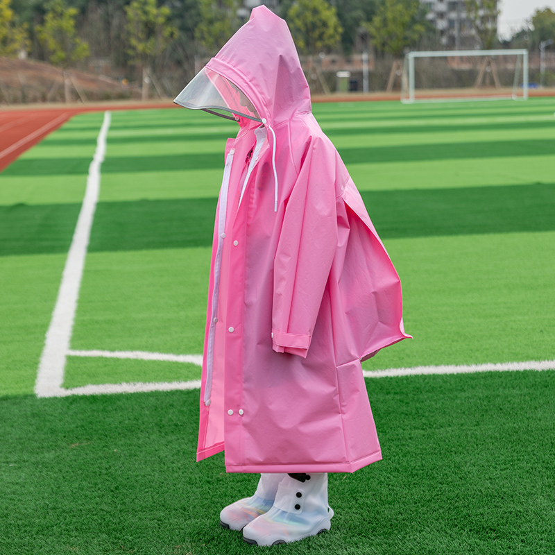 儿童雨衣小学生上学专用男中大童透明雨披小女孩子幼儿园宝宝亲子-图3