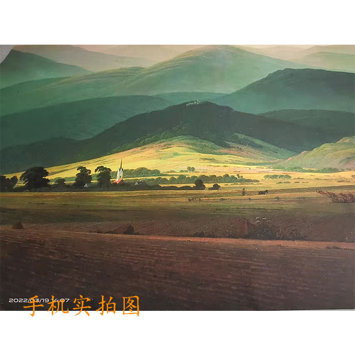 北欧风景便宜画布画心巨人山 大卫 墙画客厅背景墙挂画背面靠山图 - 图0