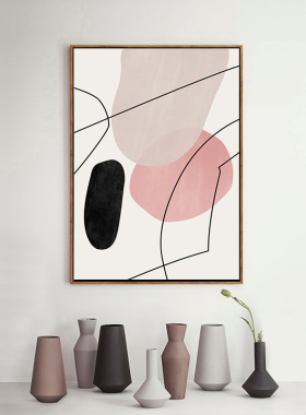 现代艺术装饰画几何抽象画简约客厅背景墙挂画民宿北欧挂画画芯