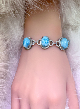 坤恩针钠钙石海纹石手链