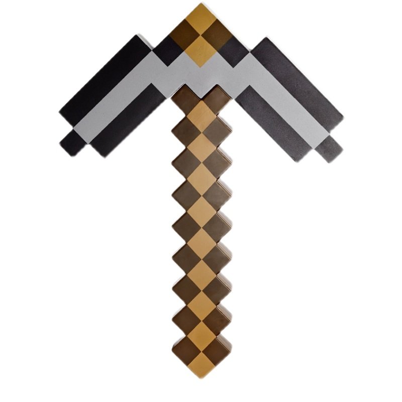 我的世界周边Minecraft玩具塑料三合一武器镐铲斧道具工具模型_虎窝淘