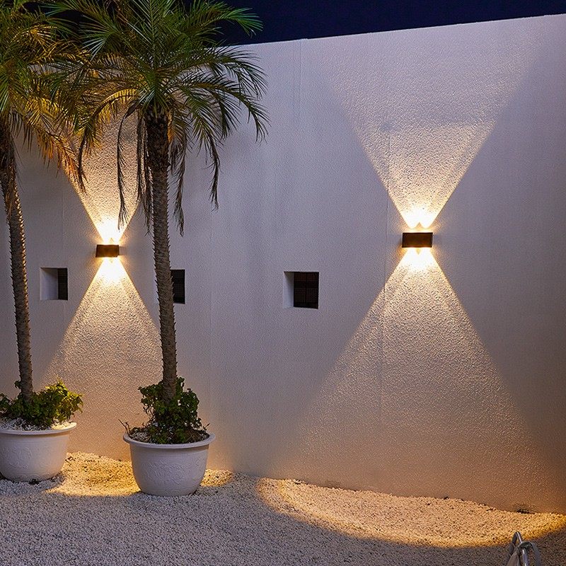 太阳能壁灯户外洗墙灯别墅庭院灯阳台花园围墙照明灯室外超亮射灯,淘宝优惠券,粉丝福利购,淘宝优惠卷