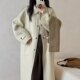 2025秋冬季新款白色双面羊绒大衣女中长款高级感宽松毛呢外套休闲