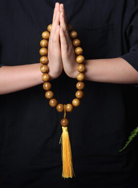 四川金丝楠木手串2.0文玩手持车挂件明清拆房料阴沉木金丝楠佛珠